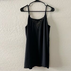 Forever 21 Black Lace Deep-V Slip Dress